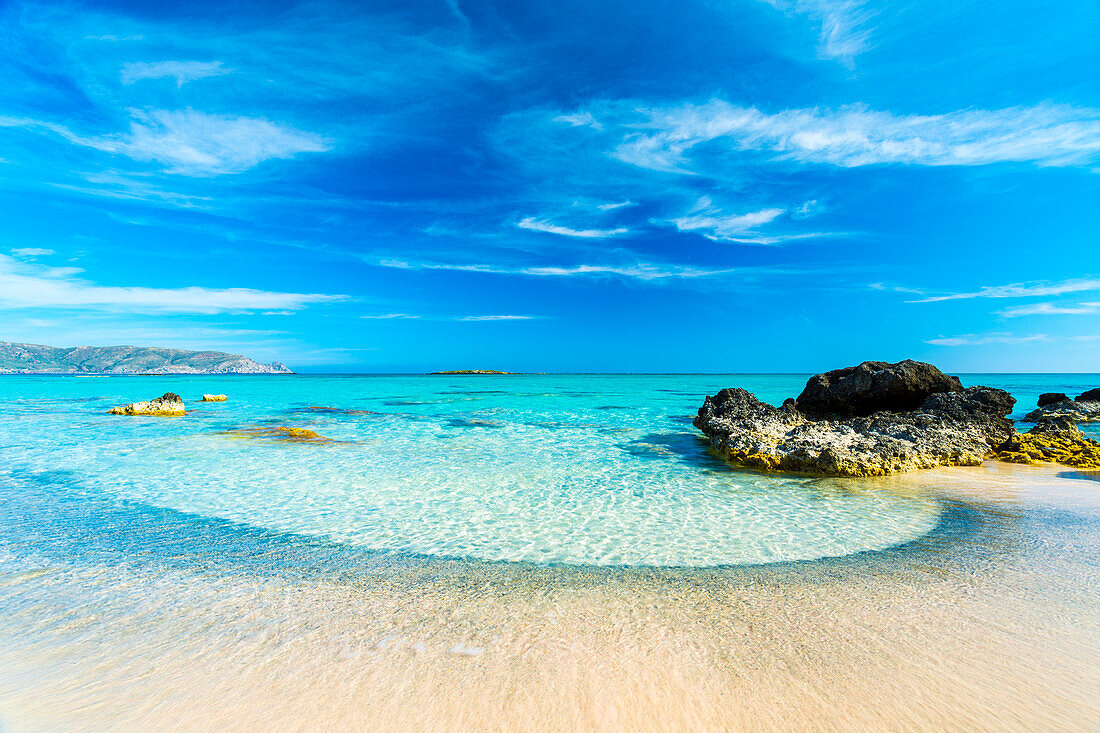 Elafonissi Beach in South West Crete, Greece