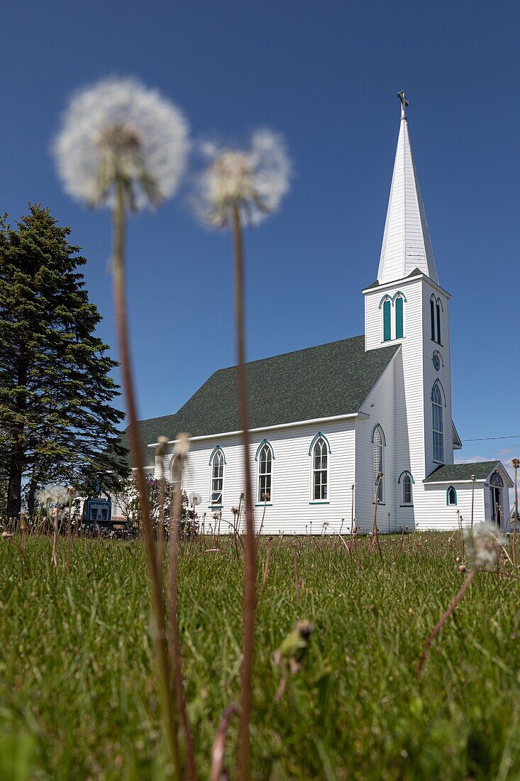 Saint-antoine-de-padoue church, miscou parish, miscou island, new brunswick, canada, north america