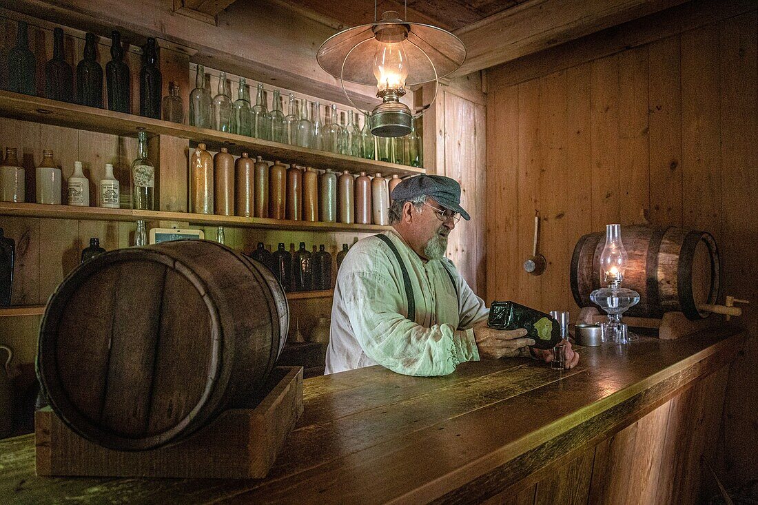 Die Taverne von 1861, historisches akadisches dorf, bertrand, new brunswick, kanada, nordamerika