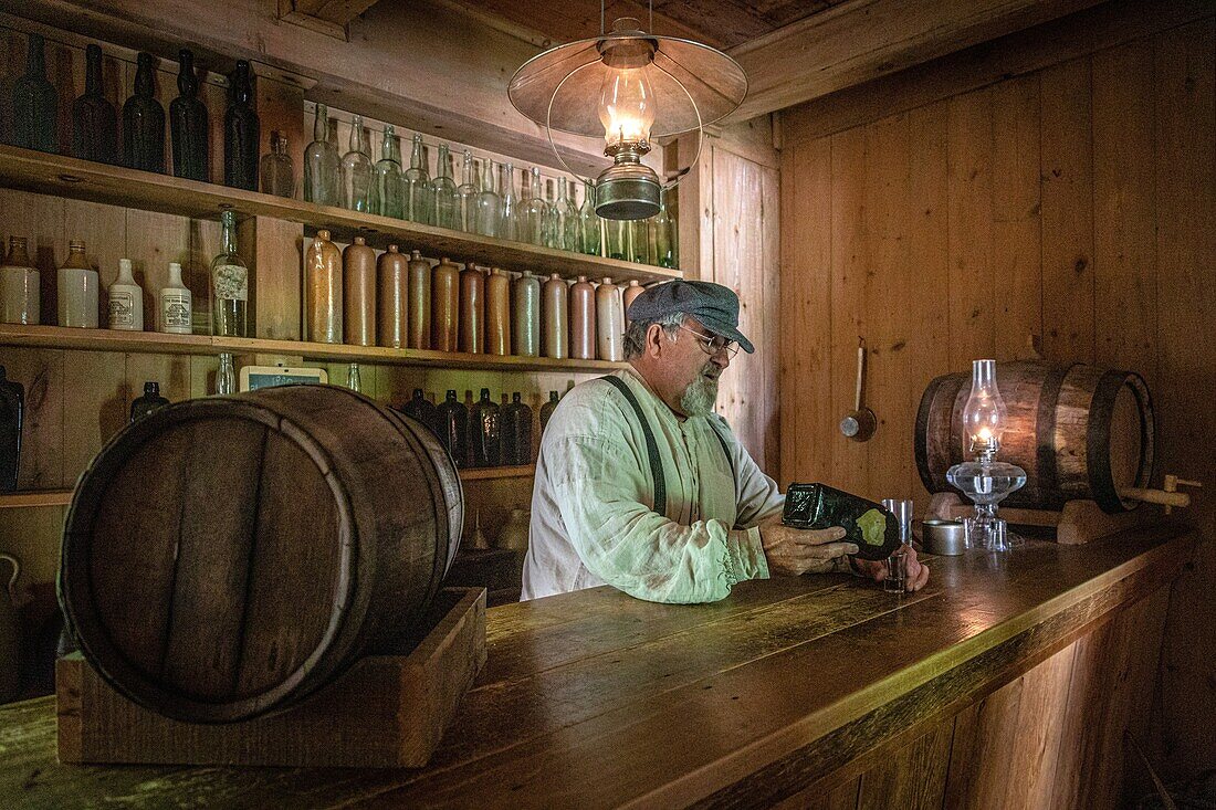 The tavern built in 1861, historic acadian village, bertrand, new brunswick, canada, north america