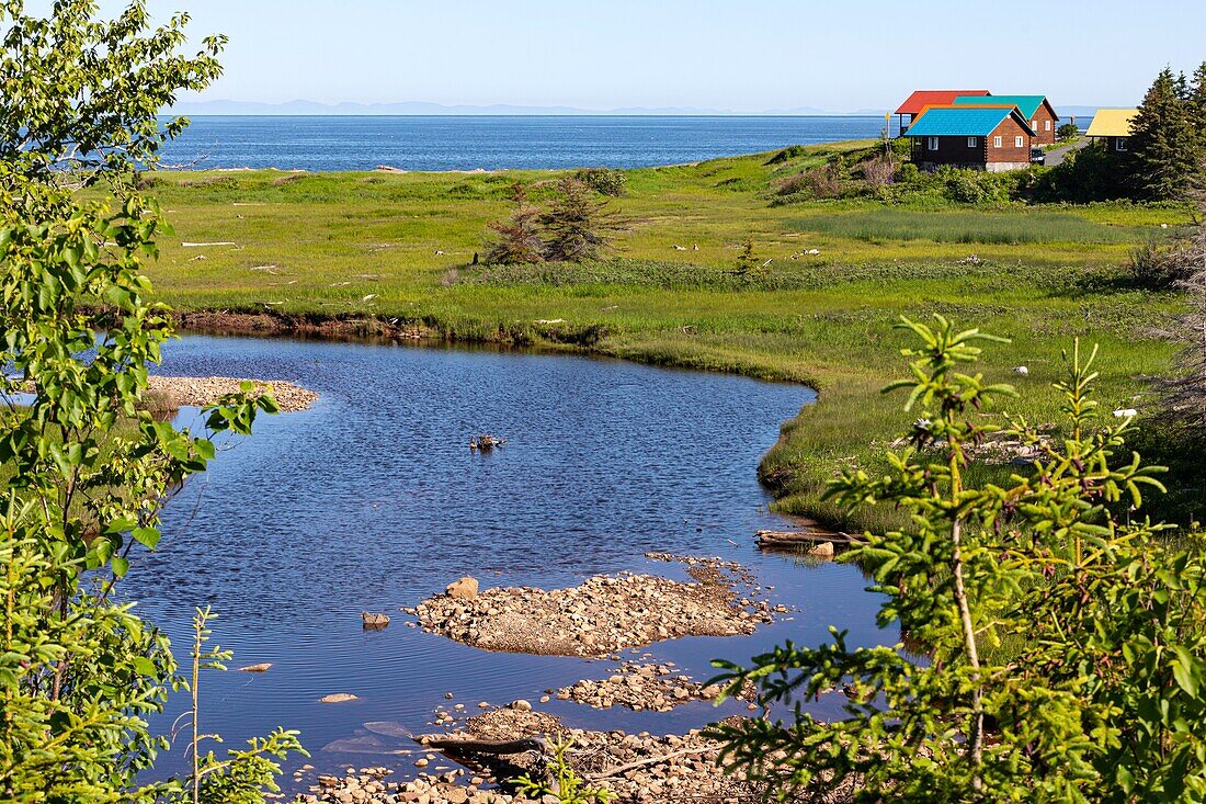 The chalets on patty's beach, janeville, new brunswick, canada, north america