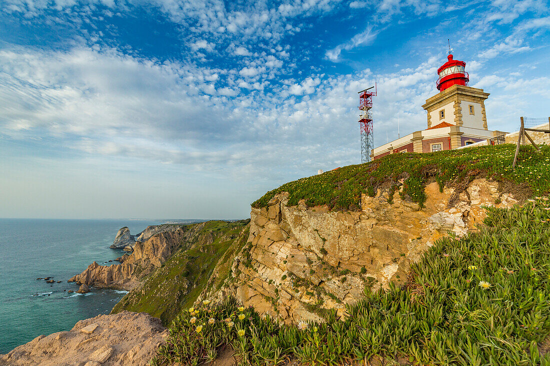 Cabo da Roca is the westernmost extent of mainland Portugal and Europe. Located within the Sintra-Cascais National Park, Lisbon district, Portugal.