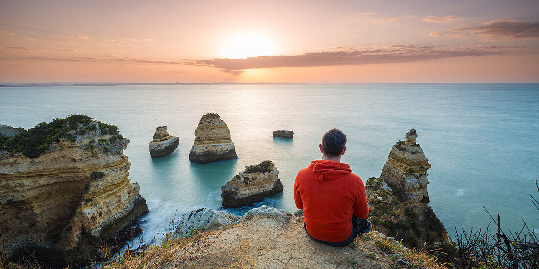 Ponta da Piedade bei Lagos, Bezirk Faro, Algarve, Portugal