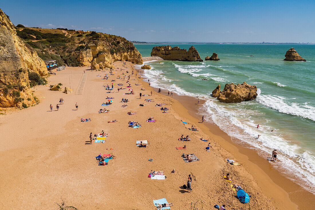 Praia Dona Ana near Lagos, Faro district, Algarve, Portugal