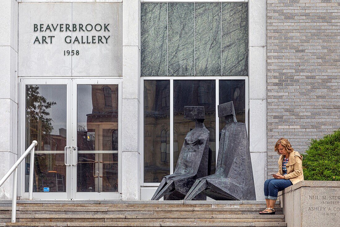 Entrance to the beaverbrook art gallery, fredericton, new brunswick, canada, north america