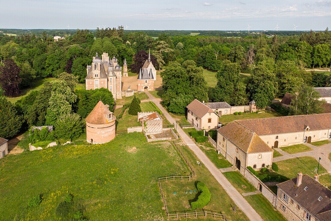 Das unter Denkmalschutz stehende Chateau de Chambray aus dem 16. Jahrhundert beherbergt die Landwirtschaftsschule, Mesnil-sur-iton, Eure, Normandie, Frankreich
