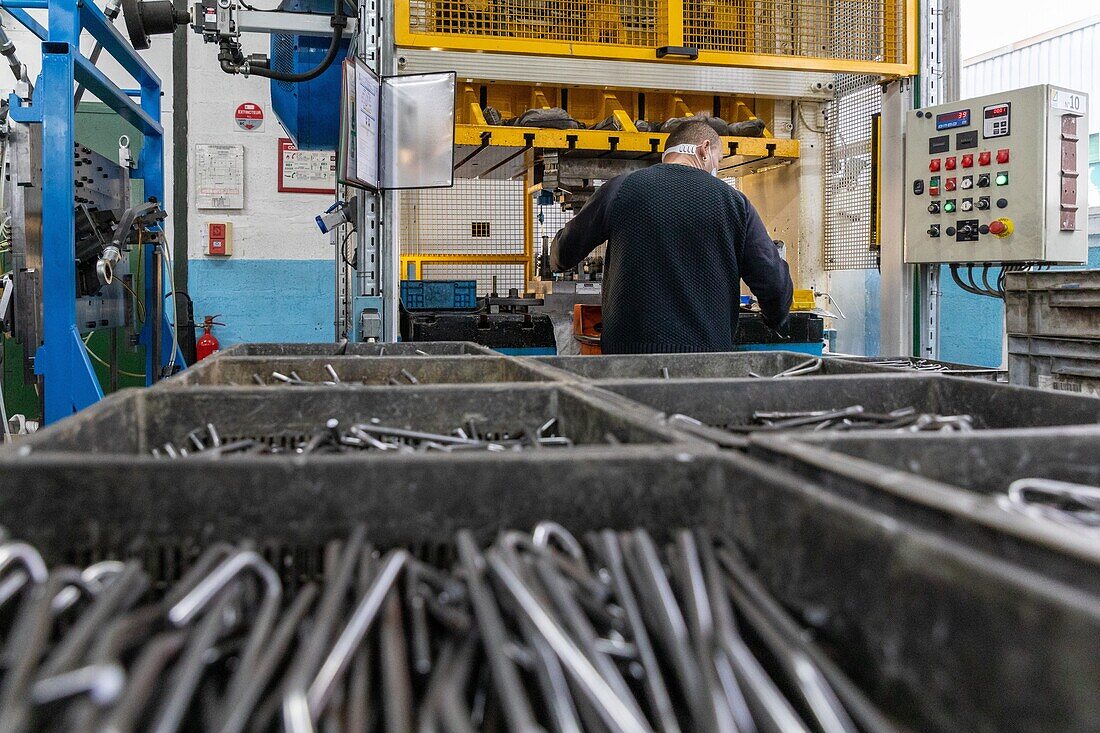 Manufacturing of parts for the automobile industry, caliste-marquis company specializing in the manufacturing of articles made of metal wire, ambenay, eure, normandy, france