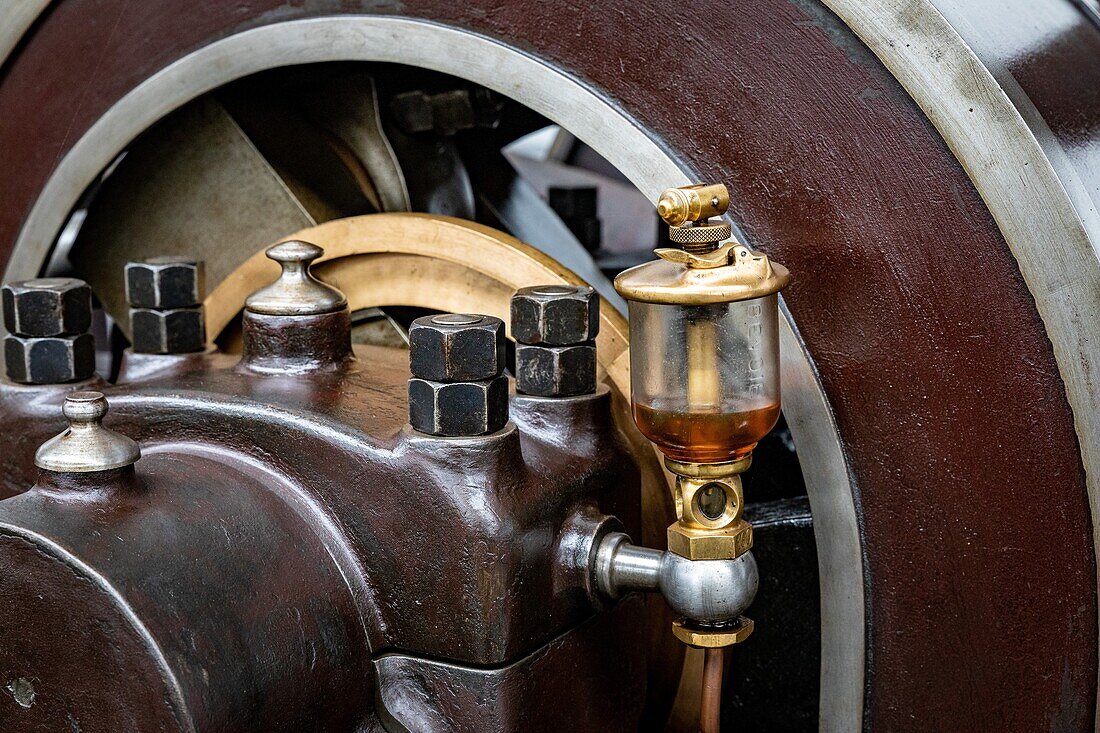 Oiler, duplex gas engine, the living museum of energy, rai, orne, normandy, france