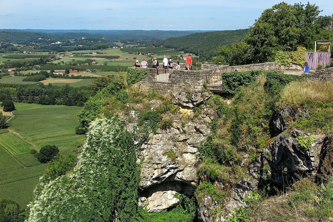 Panorama vom Aussichtspunkt, domme, dordogne, perigord, frankreich