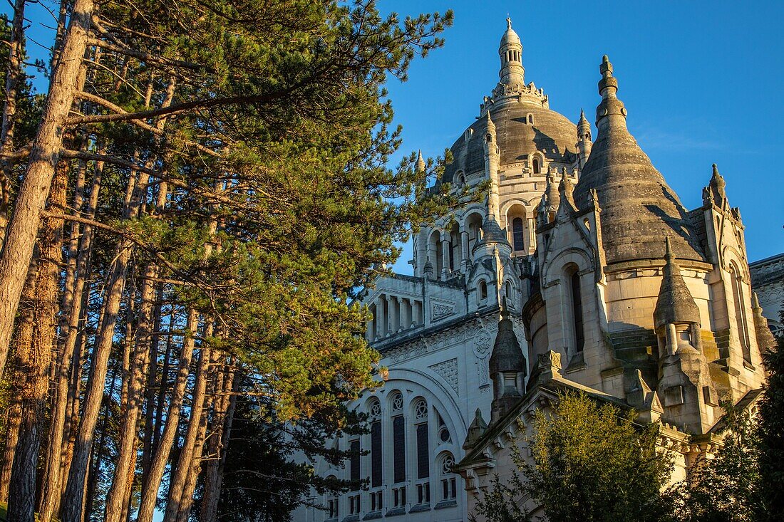 Cupola of the basilica of sainte-therese of lisieux, pilgrimage site, lisieux, pays d'auge, normandy, france