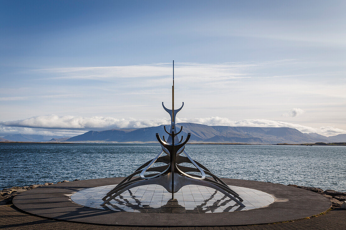 Skulptur des Sonnenreisenden, Reykjavik, Island, Nordeuropa
