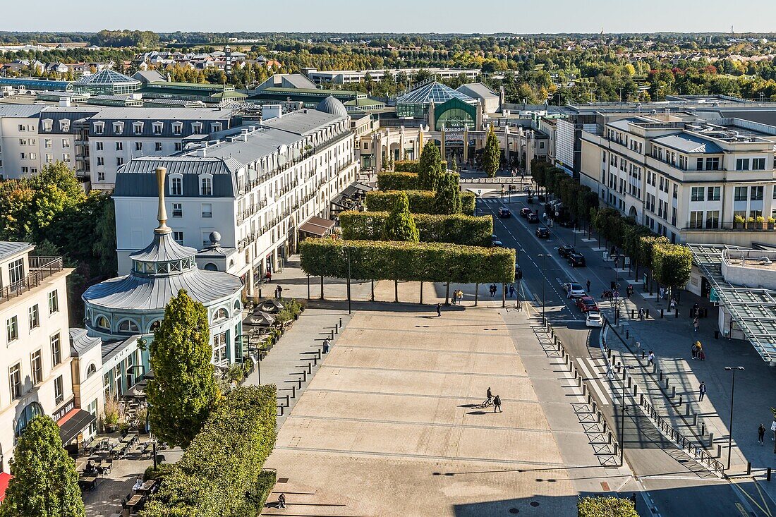 Place d'ariane, chessy, serris, val d'europe, marne la vallee, seine et marne (77), frankreich, europa