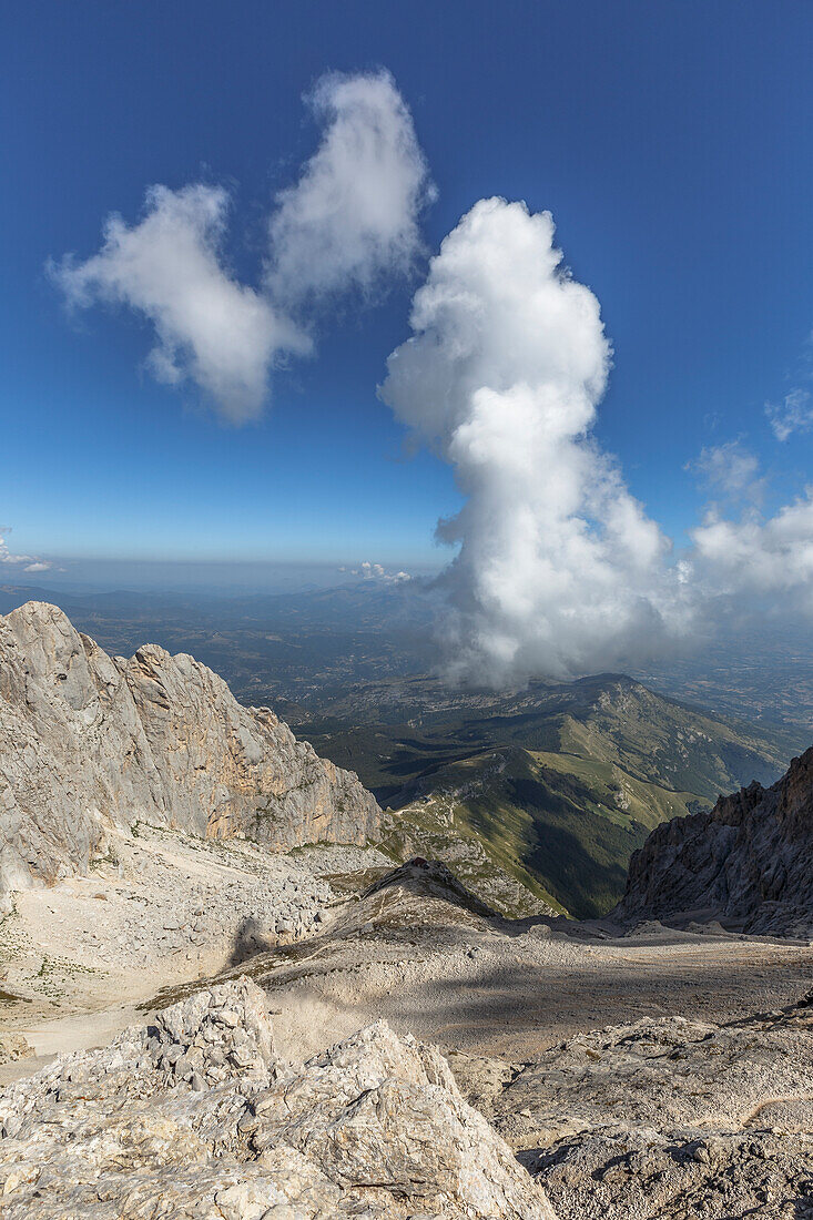 Gran sasso from the top, Teramo, Abruzzo, Italy, Europe