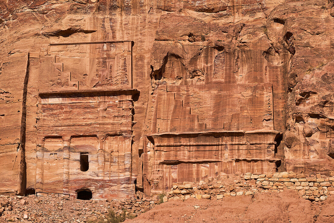 Details in Petra, Wadi Musa, Jordanien, Naher Osten