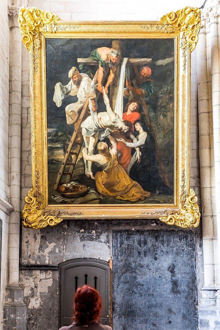 Notre dame de saint omer cathedral, saint omer, (62) pas-de-calais, france