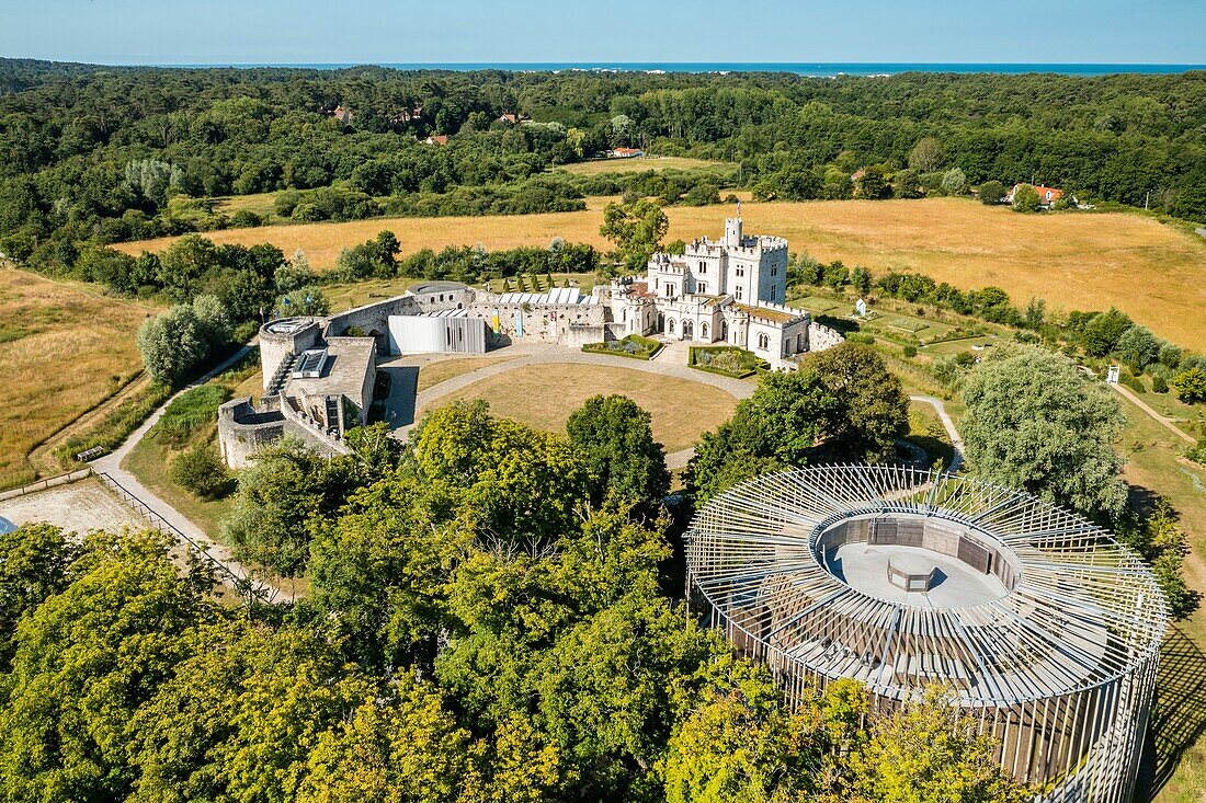 Chateau d'hardelot, condette, (62) pas-de-calais, frankreich