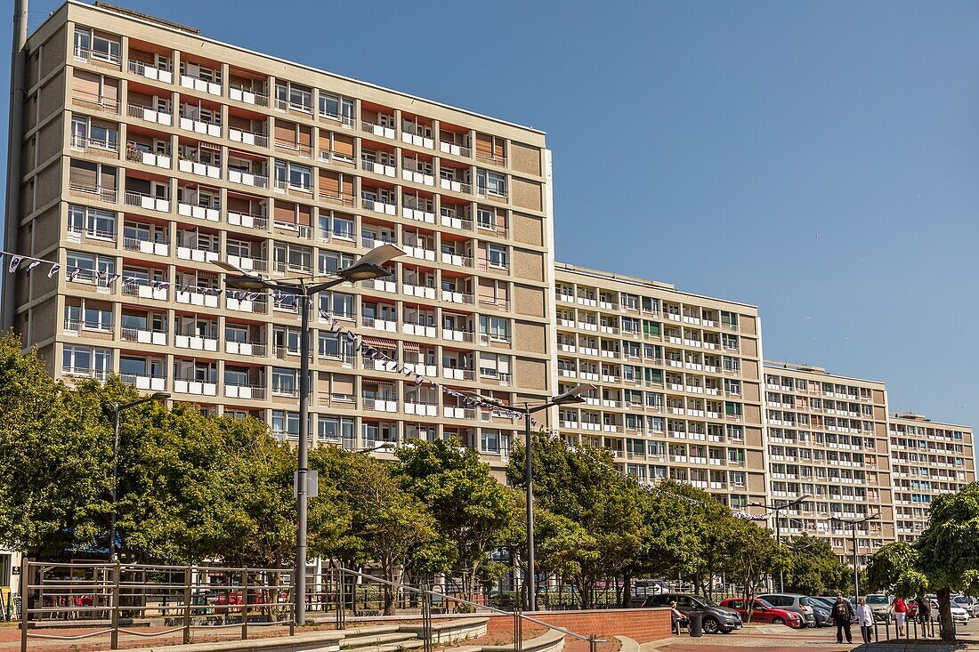 Buildings nicknamed in english 'buildings', boulogne sur mer, (62) pas-de-calais, france