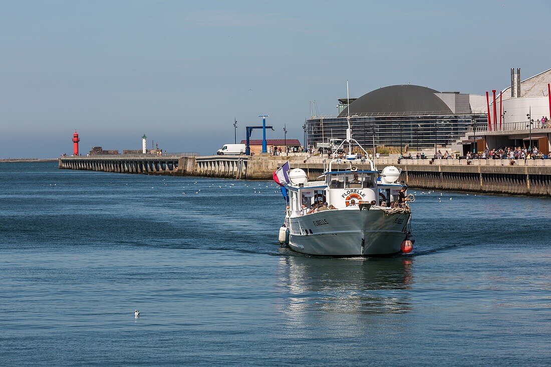 The boat florelle, boat ride on the sea, boulogne sur mer, (62) pas-de-calais, france