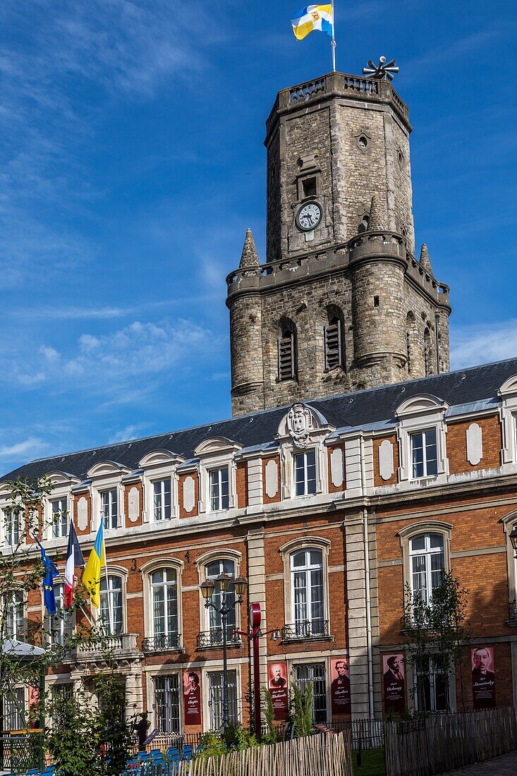 City hall and belfry, boulogne sur mer, (62) pas-de-calais, france