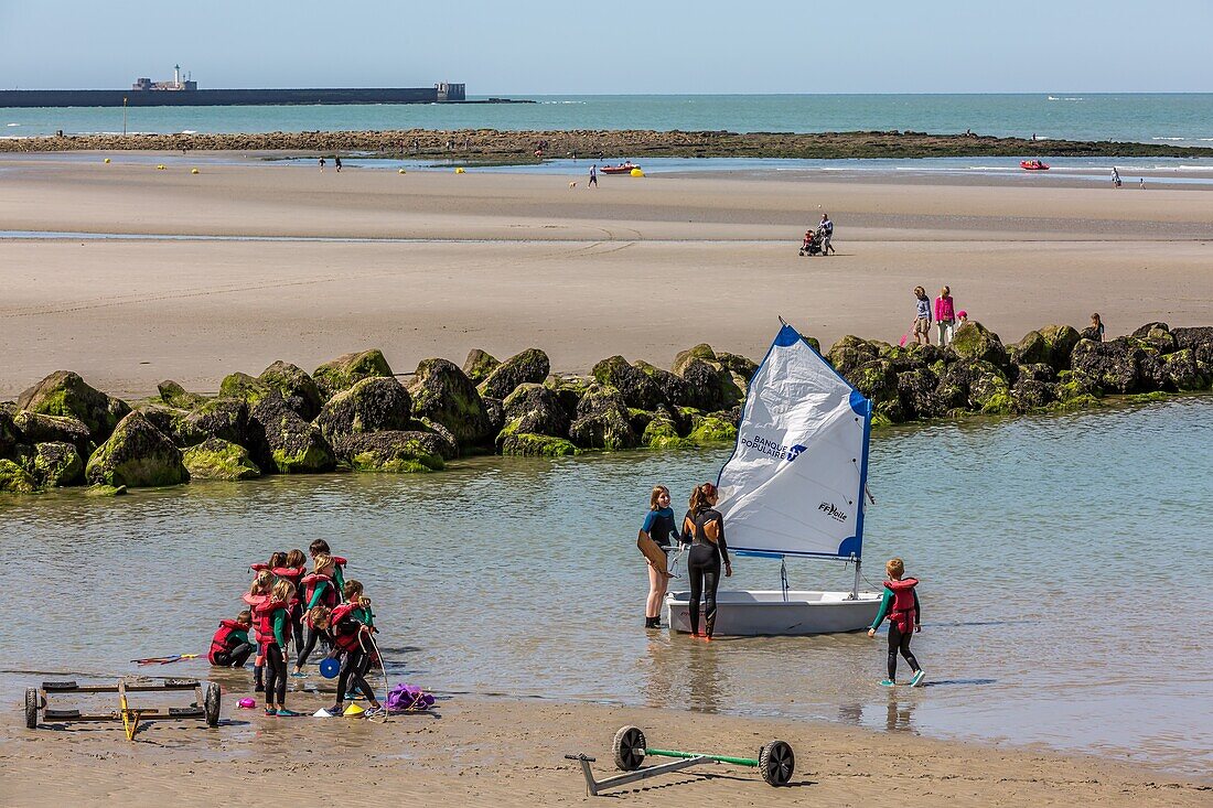 Strand, wimereux, (62) pas-de-calais, frankreich