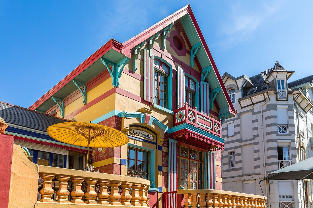 Villa la fregate, art nouveau style, le fregate, wimereux, (62) pas-de-calais, france