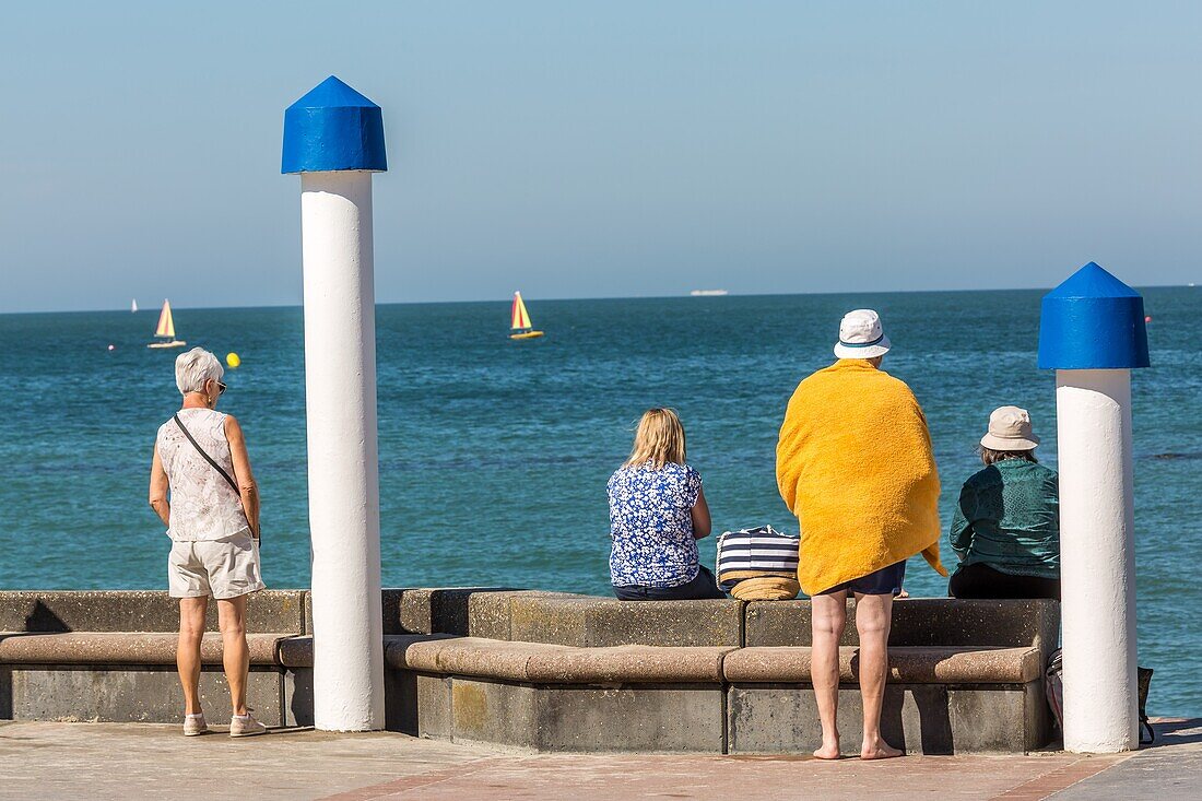 Deich, wimereux, (62) pas-de-calais, frankreich