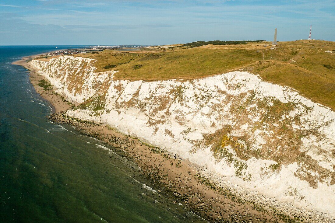 Blanc nez (weiße Nase) Umhang, escalles, (62) pas-de-calais, frankreich