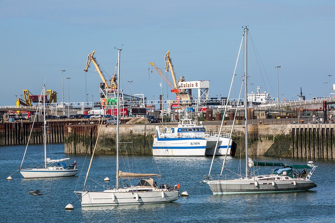 Hafen von calais, calais, (62) pas-de-calais, frankreich