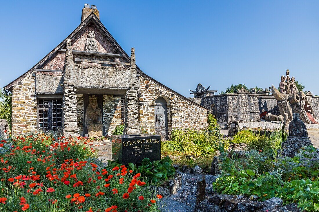 The robert tatin museum, the home of the ceramist, painter, sculptor who made his house and gardens an environment of art, cosse le vivien, (53) mayenne, pays de la loire, france