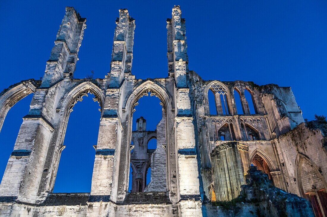 Ruinen der abtei saint bertin, saint omer, (62) pas-de-calais, frankreich