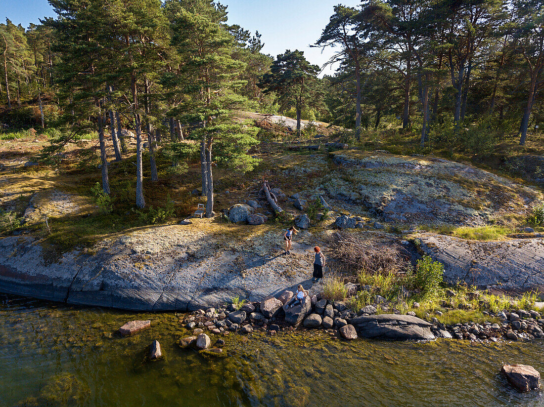 Aerial view of Korpo or Korppoo island, Korpostrom coast Southwest Finland Turku archipelago. The archipelago ring road or Saariston rengastie is full of things to see, do and do. The Archipelago Trail can be taken clockwise or counter clockwise, starting in the historical city of Turku, and continuing through rural archipelago villages and astonishing Baltic Sea sceneries. The Trail can be taken from the beginning of June until the end of August.