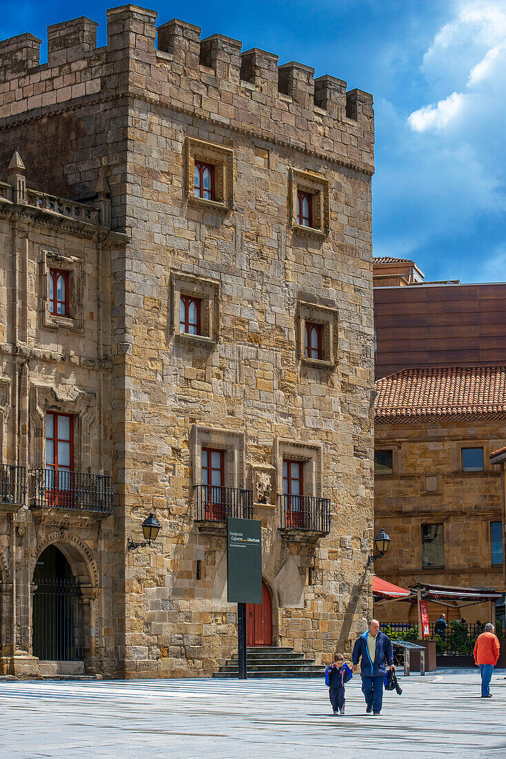 Der barocke Revillagigedo-Palast, Cimadevilla, Gijón, Asturien, Spanien, Europa.