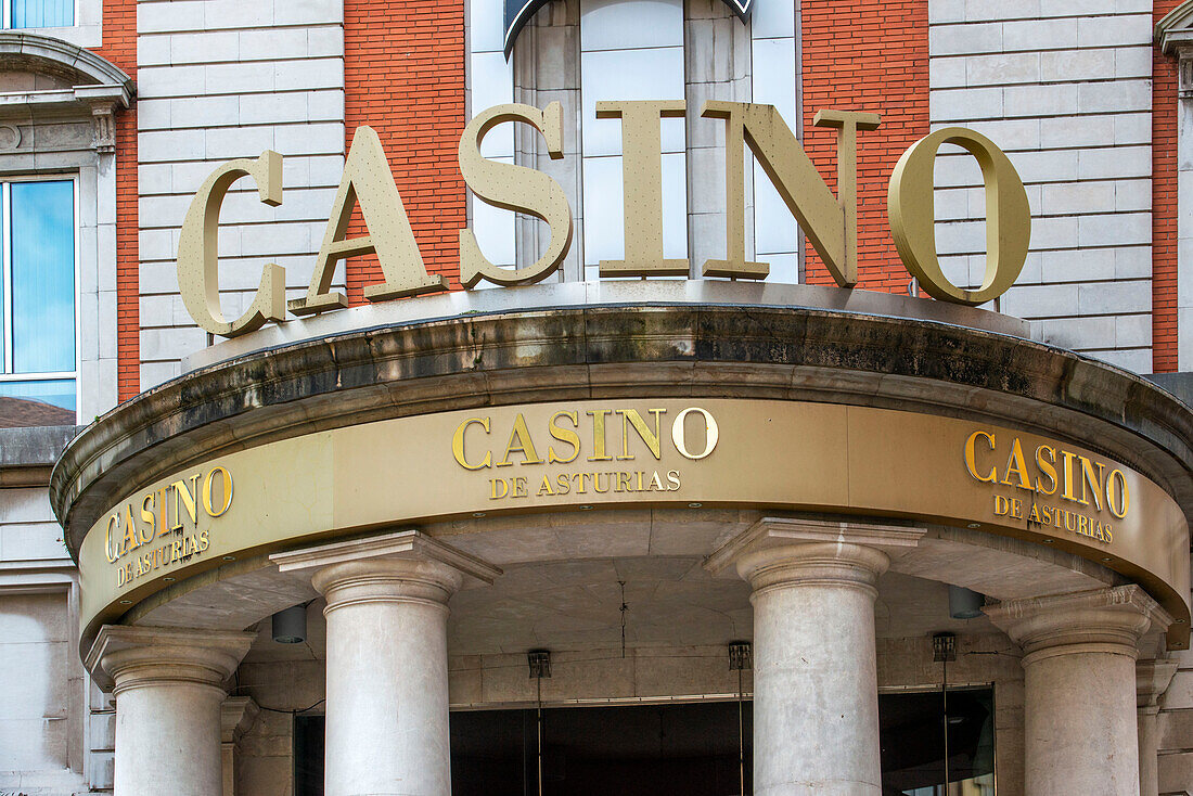 Casino de Asturias in the city center of Gijon noth of Spain.