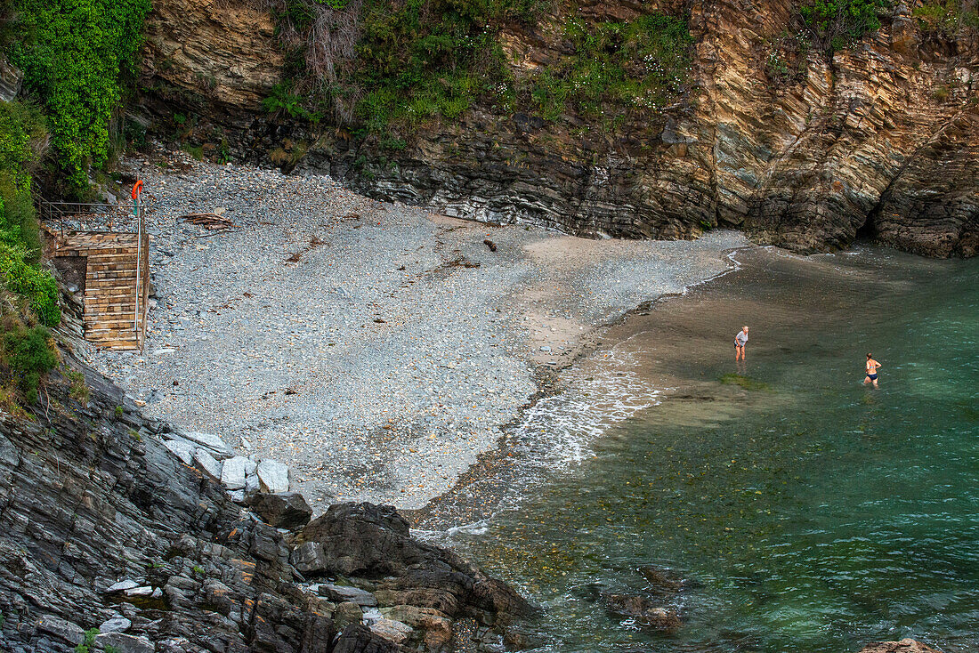 Playa del Cargadoiro beach in Ribadeo, Lugo. Galicia, Spain.