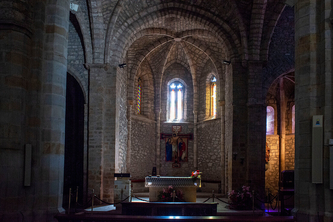 Inside Santo Toribio de Liebana monastery. Liébana region, Picos de Europa, Cantabria Spain, Europe
