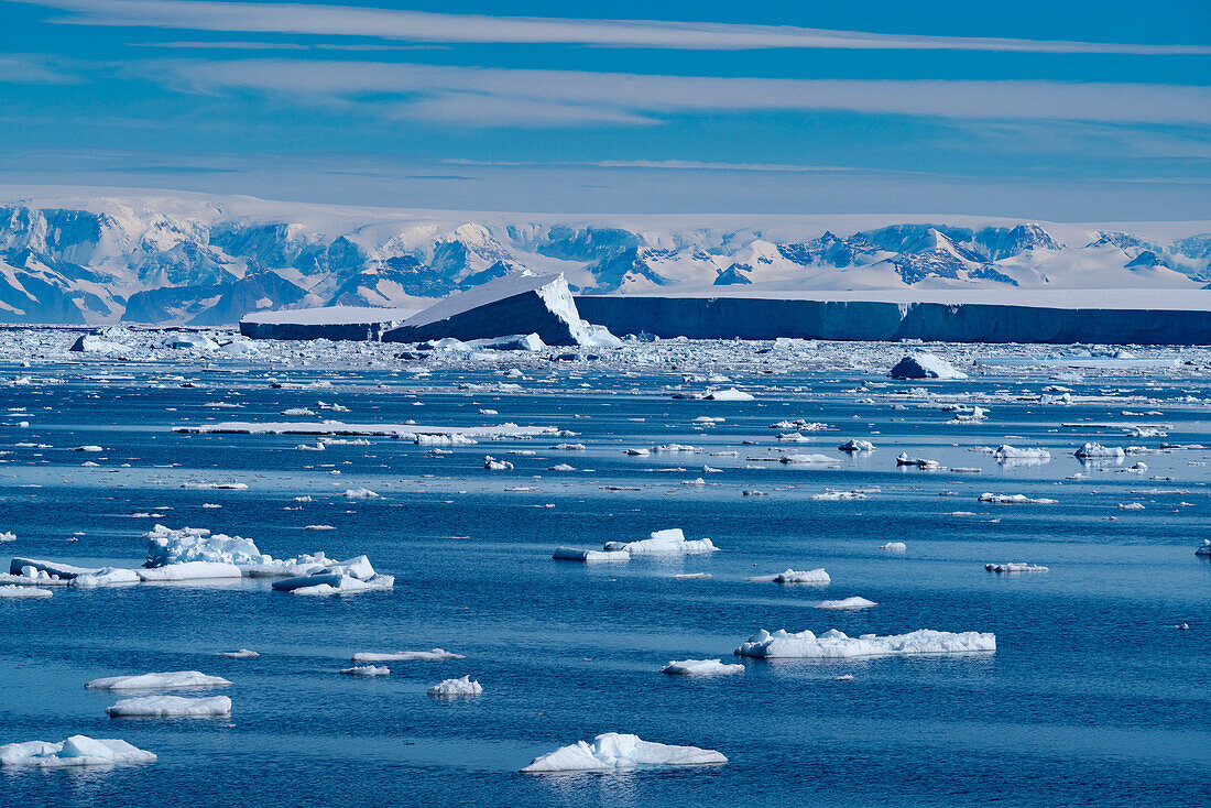 Icebergs, Larsen B Ice Shelf, Weddell Sea, Antarctica.