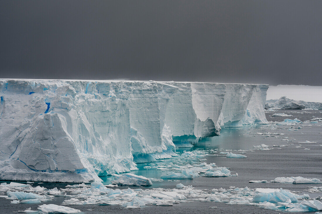 Tabular iceberg, Larsen C ice shelf, Weddell Sea, Antarctica.