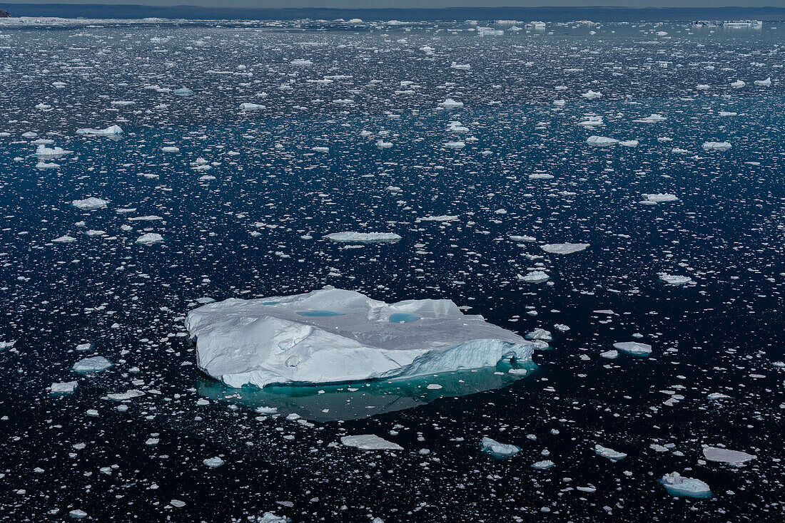 Aerial view of Larsen Inlet, Weddell Sea, Antarctica.