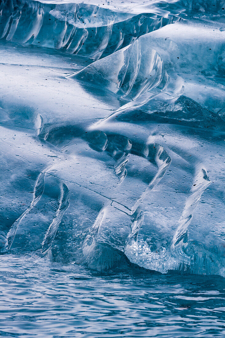 Detail of an iceberg, Skontorp cove, Paradise Bay, Antarctica. Antarctica.