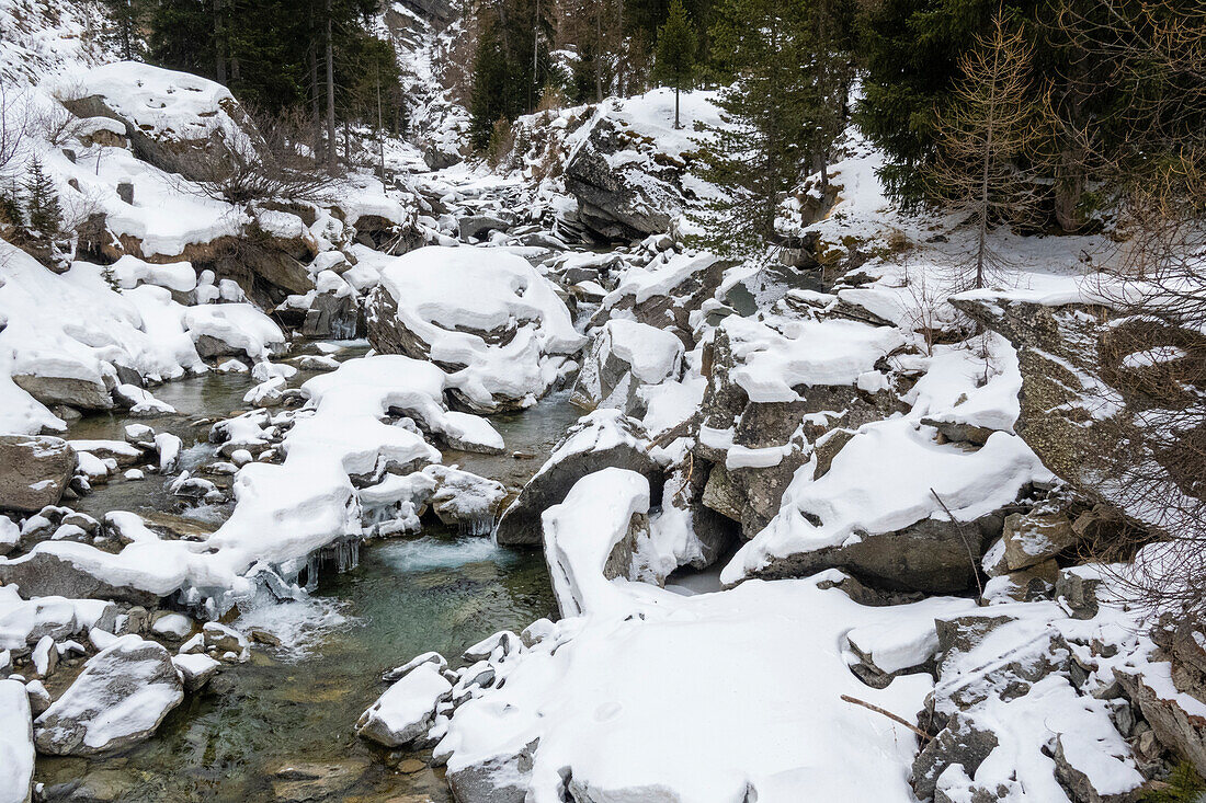 Savara-Fluss, Nationalpark Gran Paradiso, Aosta-Tal, Italien.