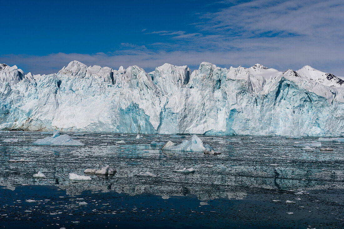 A view of Lilliehook Glacier. Spitsbergen, Svalbard, Norway
