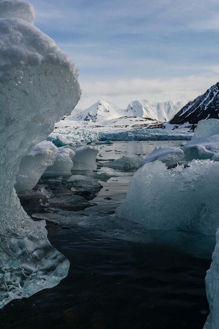 Eisschollen in der Hornsundbucht. Svalbard, Norwegen