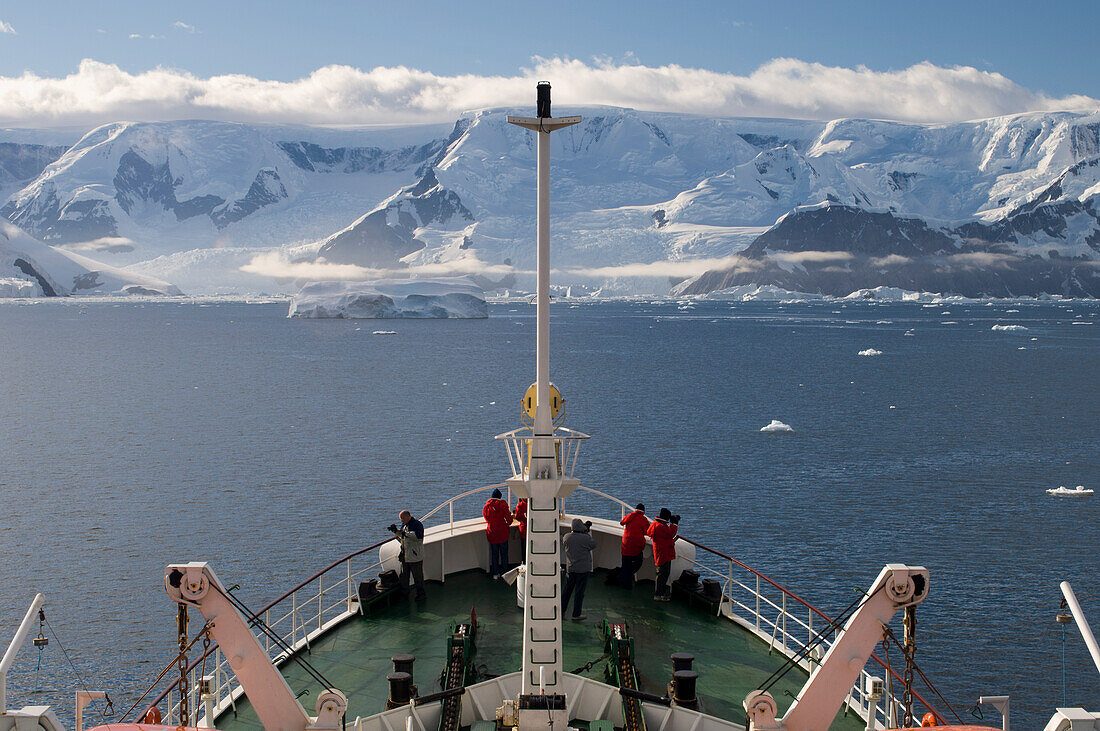 Antarctica, Antarctic Peninsula, Gerlache strait, Antarctic Dream ship.