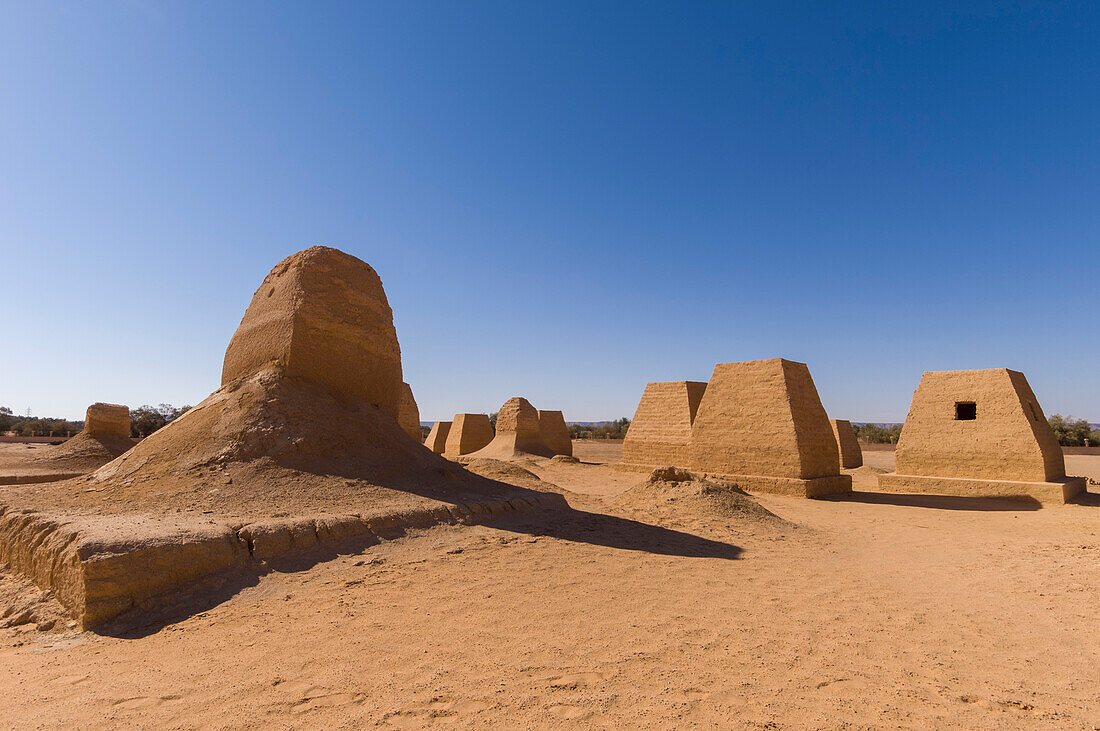 Die Gräber von Garamantes. Jarma, Fezzan, Libyen.