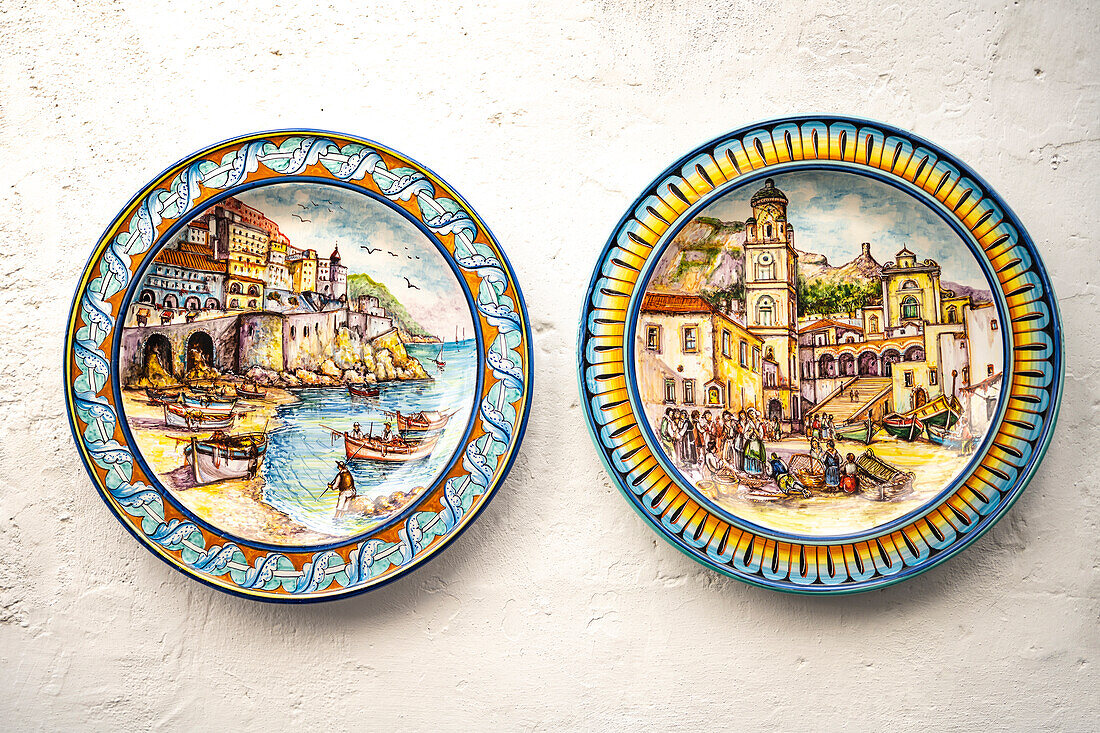 Ravello, Amalfi Coast, Campania, Italy. Details of local ceramic.