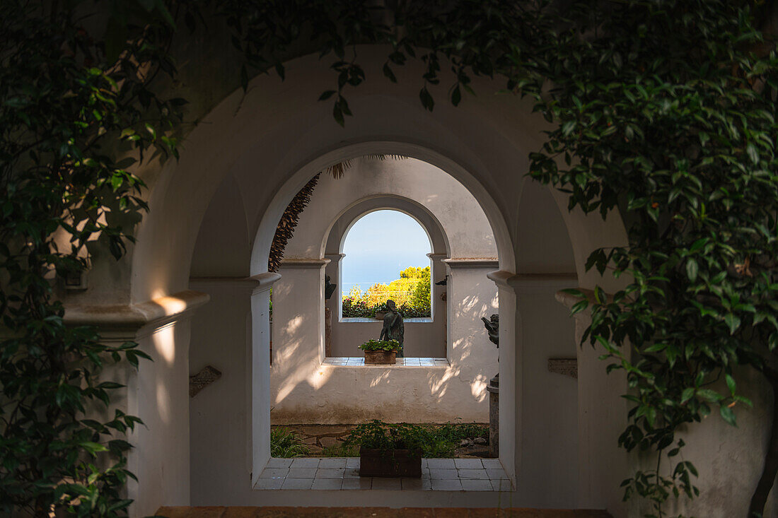 Villa San Michele garden, Capri island, Campania, Italy