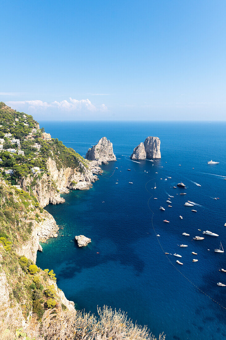 Faraglioni cliffs, Capri island, Campania, Italy