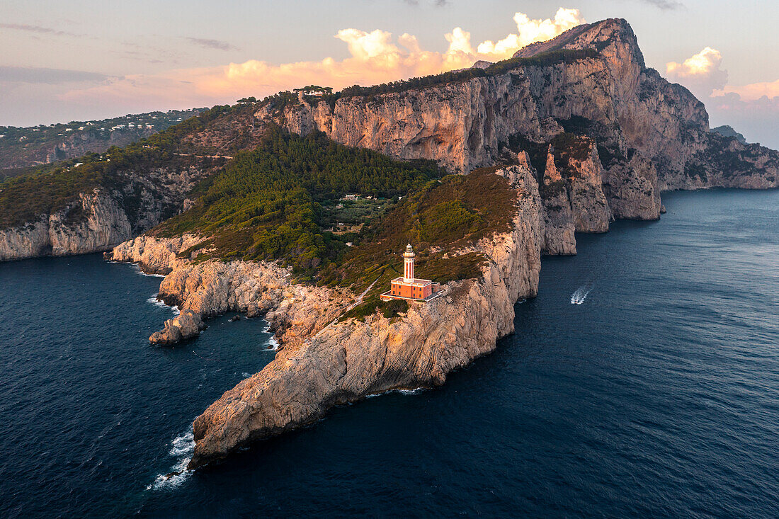 Leuchtturm Punta carena, Insel Capri, Kampanien, Italien