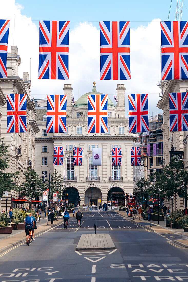 2022 Jubilee dressed street of London, United Kingdom