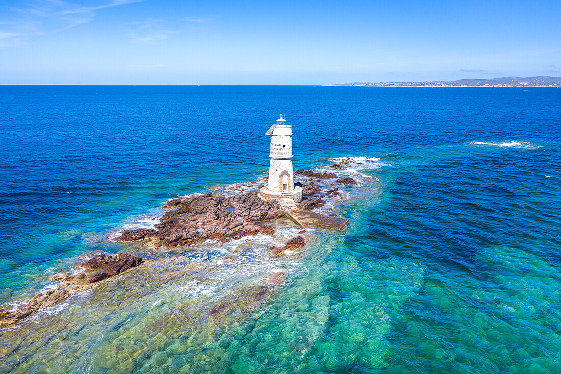 Leuchtturm von Mangiabarche, Calasetta, Sant'antioco, Sardinien, Italien